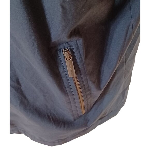 London Fog Mens Stretch Jacket XL Navy Blue Polyester Zipper Pockets Mesh Lining - Picture 3 of 12